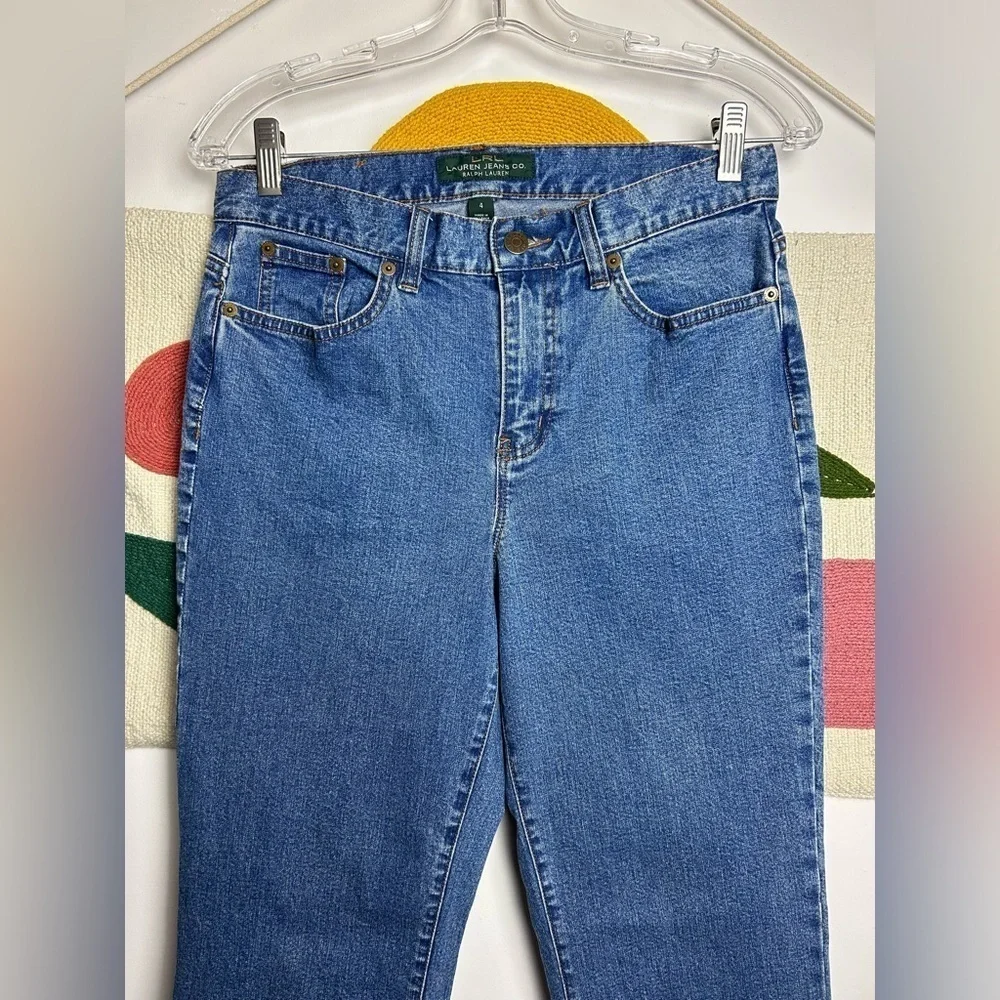 Lauren Ralph Lauren vintage Y2K wide leg blue jeans‎ stretchy size 4
